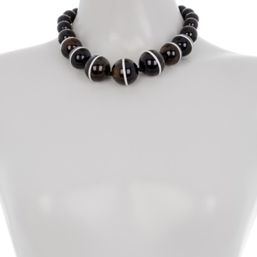 KATE SPADE Neutral In A Flash Beaded Ball Necklace